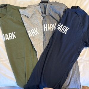 GYMSHARK Graphic T-Shirts in Green, Gray, and Navy